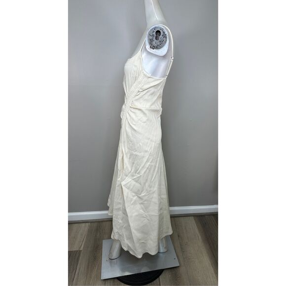A.L.C. Silvia Embroidered Linen-Blend Handkerchief Midi-Dress Size US6 $695 - Picture 8 of 11